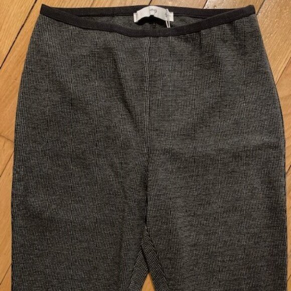 Mango Checkered Plaid Black & Grey High Waisted Legging Pants - Picture 4 of 4